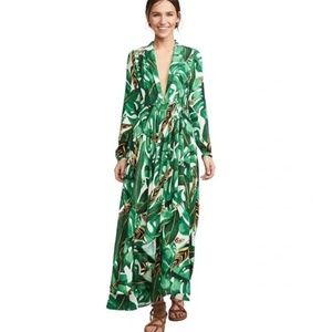 Farm Rio Amazonia Long Sleeve Maxi Dress SM